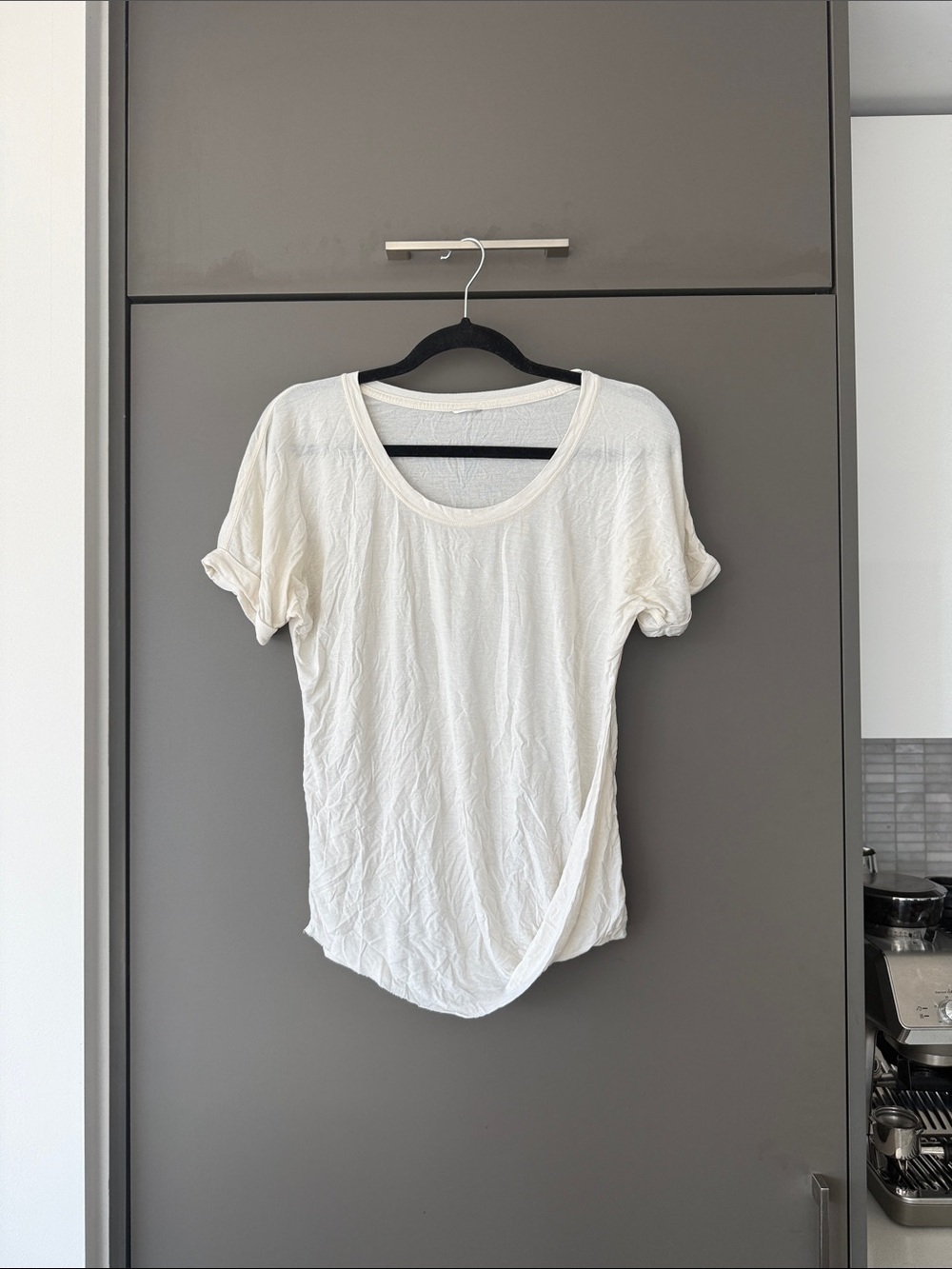 Kit and Ace White Super Soft Front Twist Detail T-Shirt Short Sleeve Tee